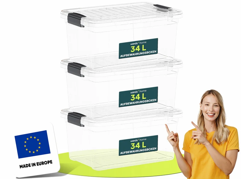 34L - Aufbewahrungsboxen mit Deckel